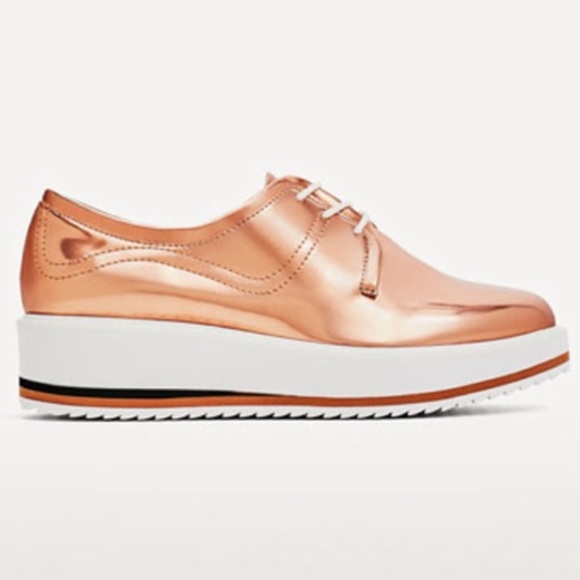 ZARA METALLIC PLATFORM BLUSHER BRAND NEW - Picture 3 of 5